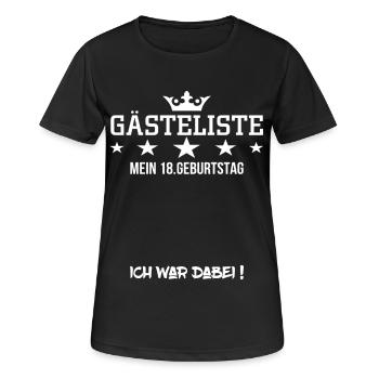 18th birthday - Women's Breathable T-Shirt - black - Front - AI Model Female 172 light (172cm)