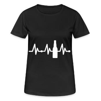 Bier Biertrinker Trinkteam Biersprüche Biergarten - Frauen T-Shirt atmungsaktiv - Schwarz - Vorne - AI Model Female 172 light (172cm)