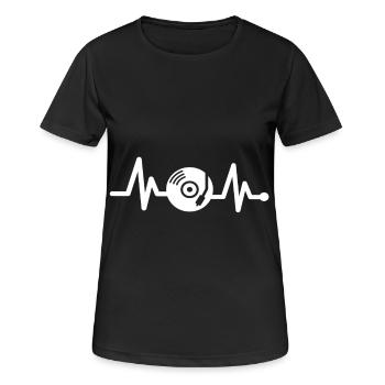 Dj Dj Ausrüstung Vinyl Dj Zubehör - Frauen T-Shirt atmungsaktiv - Schwarz - Vorne - AI Model Female 172 light (172cm)