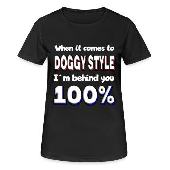 Doggystyle Saying VersaUt Sex Sex Position Po Anal - Women's Breathable T-Shirt - black - Front - AI Model Female 172 light (172cm)
