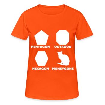Katze Katzenbesitzer Kosten Geld Rechnung Ausgeben - Frauen T-Shirt atmungsaktiv - Neonorange - Vorne - AI Model Female 172 dark (172cm)
