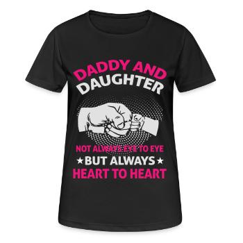Vater und Tochter - Frauen T-Shirt atmungsaktiv - Schwarz - Vorne - AI Model Female 172 light (172cm)