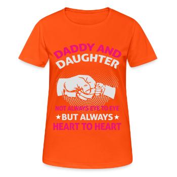 Father and daughter - Women's Breathable T-Shirt - neon orange - Front - AI Model Female 172 dark (172cm)