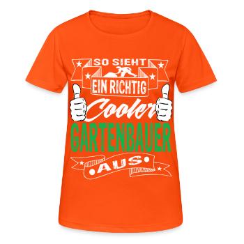 Garten Gartenbauer Landschaftsbau Gartenarbeit - Frauen T-Shirt atmungsaktiv - Neonorange - Vorne - AI Model Female 172 dark (172cm)