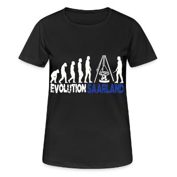 Sarre Evolution Saarland Saarland - T-shirt respirant Femme - noir - Devant - AI Model Female 172 light (172cm)