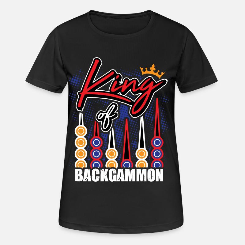 Backgammon Backgammon Game Backgammon King - Women's Breathable T-Shirt - black