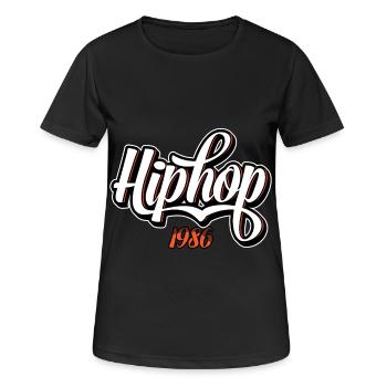 Vêtements hip hop - T-shirt respirant Femme - noir - Devant - AI Model Female 172 light (172cm)