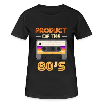 80er Mode 80er Jahre 80er party 80er - Frauen T-Shirt atmungsaktiv - Schwarz - Vorne - AI Model Female 172 light (172cm)