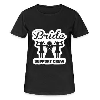 Junggesellinnenabschied - Frauen T-Shirt atmungsaktiv - Schwarz - Vorne - AI Model Female 172 light (172cm)