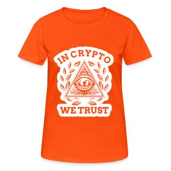 Crypto Currencies Crypto Coin Crypto Wallet - Women's Breathable T-Shirt - neon orange - Front - AI Model Female 172 dark (172cm)