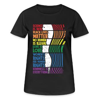 Anti racisme contre racisme racisme - T-shirt respirant Femme - noir - Devant - AI Model Female 172 light (172cm)