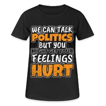 Politik - Frauen T-Shirt atmungsaktiv - Schwarz - Vorne - AI Model Female 172 light (172cm)