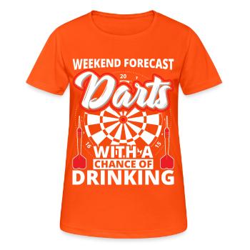 Dartboard - darts - Women's Breathable T-Shirt - neon orange - Front - AI Model Female 172 dark (172cm)