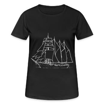 ship - Women's Breathable T-Shirt - black - Front - AI Model Female 172 light (172cm)
