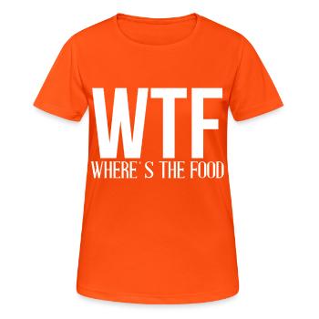 eat - Women's Breathable T-Shirt - neon orange - Front - AI Model Female 172 dark (172cm)
