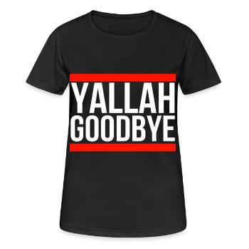 Yallah Goodbye - Women's Breathable T-Shirt - black - Front - AI Model Female 172 light (172cm)