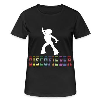 70er Jahre 70er Disco Sibziger 70er Mode 70er Mode - Frauen T-Shirt atmungsaktiv - Schwarz - Vorne - AI Model Female 172 light (172cm)
