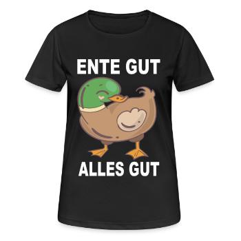 Ente Gut Alles Gut - Frauen T-Shirt atmungsaktiv - Schwarz - Vorne - AI Model Female 172 light (172cm)