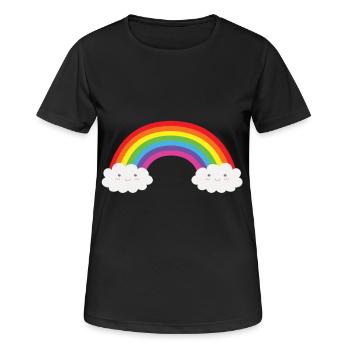 Arc en ciel arc en ciel - T-shirt respirant Femme - noir - Devant - AI Model Female 172 light (172cm)