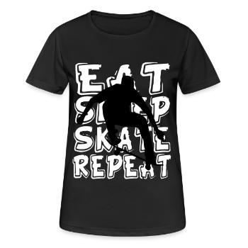 Skateboard kids - Women's Breathable T-Shirt - black - Front - AI Model Female 172 light (172cm)