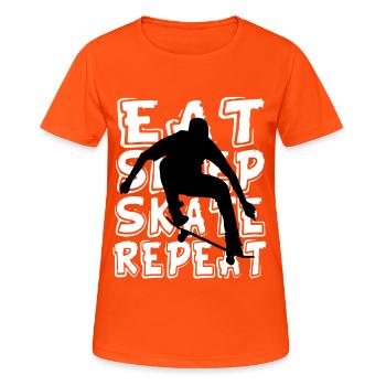 Skateboard kids - Women's Breathable T-Shirt - neon orange - Front - AI Model Female 172 dark (172cm)
