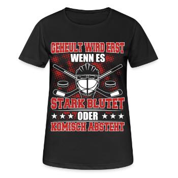 Eishockey Geschenke - Eishockey - Frauen T-Shirt atmungsaktiv - Schwarz - Vorne - AI Model Female 172 light (172cm)