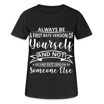 Lustige Sprüche - Frauen T-Shirt atmungsaktiv - Schwarz - Vorne - AI Model Female 172 light (172cm)