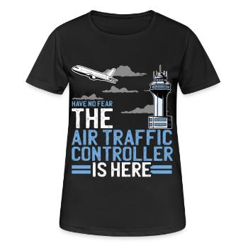 Air traffic controller gift - air traffic controller - Women's Breathable T-Shirt - black - Front - AI Model Female 172 light (172cm)