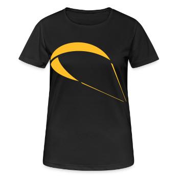 Kite Gleitschirm - Frauen T-Shirt atmungsaktiv - Schwarz - Vorne - AI Model Female 172 light (172cm)