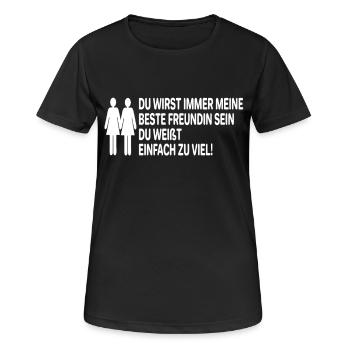 Best Friend Girlfriends Friendship Saying - Women's Breathable T-Shirt - black - Front - AI Model Female 172 light (172cm)