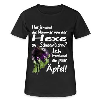Evil Witch Apple Fairy Tale Revenge Jealousy Spell - Women's Breathable T-Shirt - black - Front - AI Model Female 172 light (172cm)