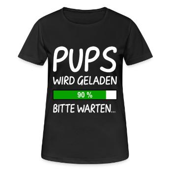 Pups Wird Geladen Bitte Warten - Frauen T-Shirt atmungsaktiv - Schwarz - Vorne - AI Model Female 172 light (172cm)