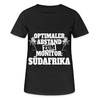 Südafrika Optimaler Abstand Zum Monitor Fernweh - Frauen T-Shirt atmungsaktiv - Schwarz - Vorne - AI Model Female 172 light (172cm)