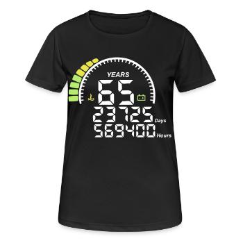 Jahre 65 Jahre Jubiläum Meter - Frauen T-Shirt atmungsaktiv - Schwarz - Vorne - AI Model Female 172 light (172cm)