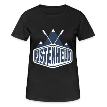 Slope hero skiing winter sports gift ski - Women's Breathable T-Shirt - black - Front - AI Model Female 172 light (172cm)