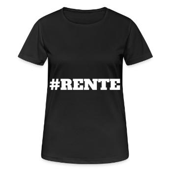 Rente - Frauen T-Shirt atmungsaktiv - Schwarz - Vorne - AI Model Female 172 light (172cm)