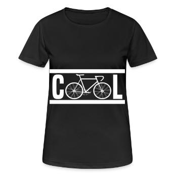 Radsport - Frauen T-Shirt atmungsaktiv - Schwarz - Vorne - AI Model Female 172 light (172cm)