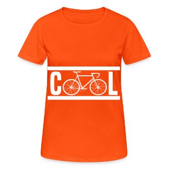 cycling - Women's Breathable T-Shirt - neon orange - Front - AI Model Female 172 dark (172cm)