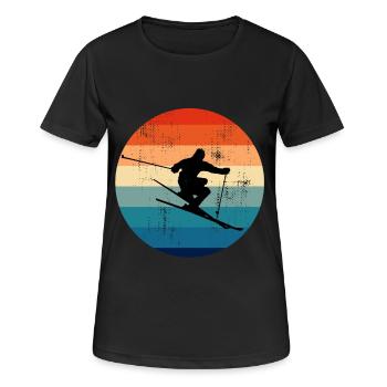 Ski Freestyle Freeride Slopestyle Sports d'hiver - T-shirt respirant Femme - noir - Devant - AI Model Female 172 light (172cm)