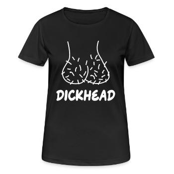 Dickhead testicules oeufs JGA enterrement de vie de garçon fête - T-shirt respirant Femme - noir - Devant - AI Model Female 172 light (172cm)