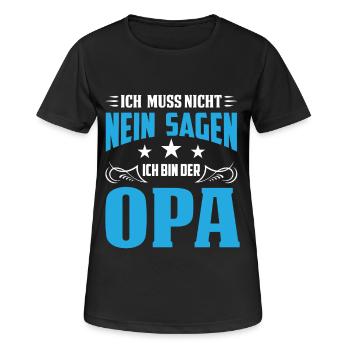 Grand-père n’a pas à dire non - T-shirt respirant Femme - noir - Devant - AI Model Female 172 light (172cm)
