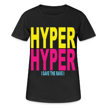90er Neunziger Party Neunziger Techno 90 Jahre - Frauen T-Shirt atmungsaktiv - Schwarz - Vorne - AI Model Female 172 light (172cm)