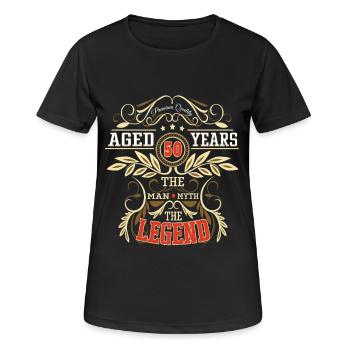 Geburtstag 50 Man Myth Legend - Frauen T-Shirt atmungsaktiv - Schwarz - Vorne - AI Model Female 172 light (172cm)