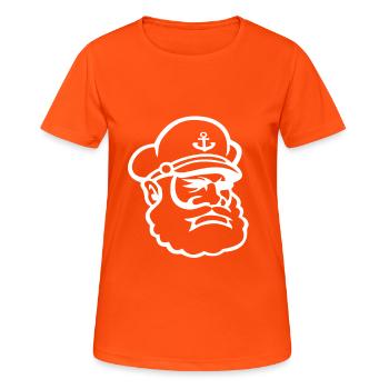 capitaine - T-shirt respirant Femme - orange néon - Devant - AI Model Female 172 dark (172cm)