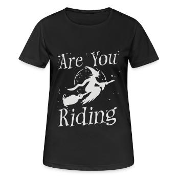 Hexe Hexenbesen Halloween Halloween Kostüm - Frauen T-Shirt atmungsaktiv - Schwarz - Vorne - AI Model Female 172 light (172cm)