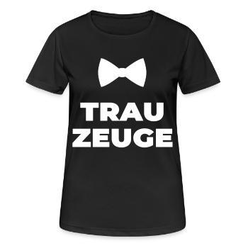 Trauzeuge - Frauen T-Shirt atmungsaktiv - Schwarz - Vorne - AI Model Female 172 light (172cm)