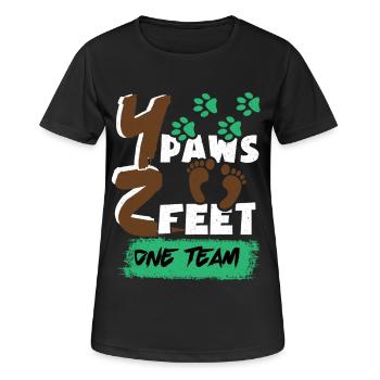Agility Hürden Agility Hunde Agility Wippe Agility - Frauen T-Shirt atmungsaktiv - Schwarz - Vorne - AI Model Female 172 light (172cm)