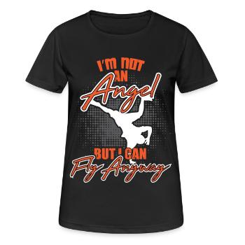 Breakdance Kinder - Breakdance - Frauen T-Shirt atmungsaktiv - Schwarz - Vorne - AI Model Female 172 light (172cm)
