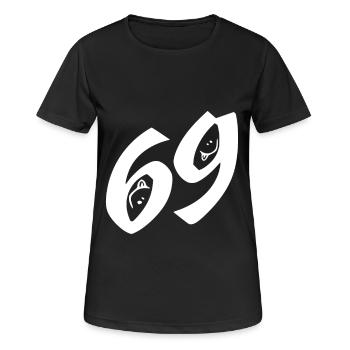 Sex Sex Geschenke Versaute Sprüche 69er Stellung - Frauen T-Shirt atmungsaktiv - Schwarz - Vorne - AI Model Female 172 light (172cm)