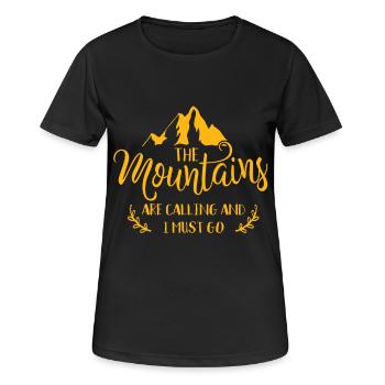 Bergsport Ausrüstung - Frauen T-Shirt atmungsaktiv - Schwarz - Vorne - AI Model Female 172 light (172cm)